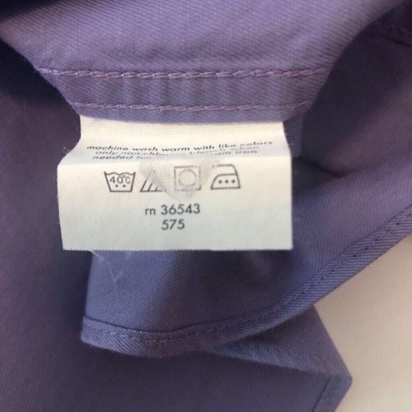 Donald J. Trump Mens Dress Shirt Purple Point Collar Pocket French Cuff 16 - Picture 9 of 9